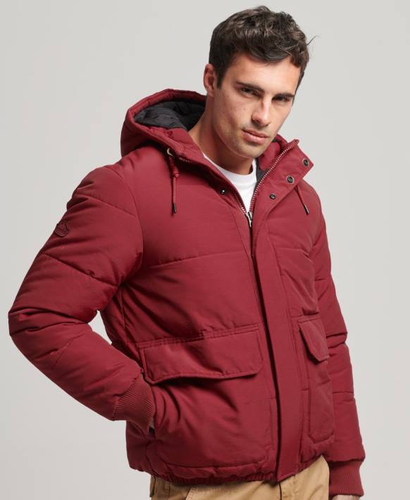 erkekler Superdry kırmızı dağ kirpi ceket NNTB4496