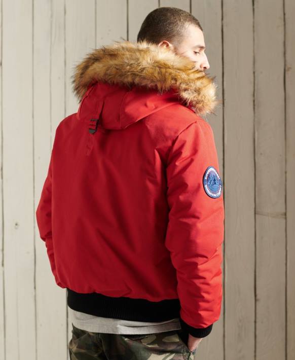 erkekler Superdry kırmızı everest bombacı ceketi NNTB1083