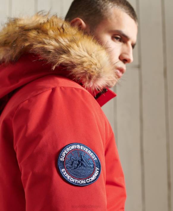 erkekler Superdry kırmızı everest bombacı ceketi NNTB1083