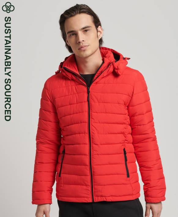 erkekler Superdry kırmızı kapüşonlu fuji ceket NNTB4730