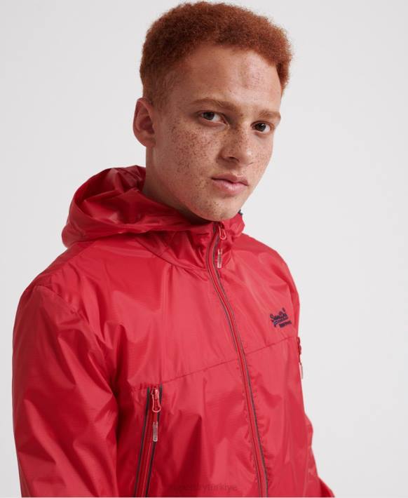 erkekler Superdry kırmızı offshore paketlenebilir cagoule NNTB1186