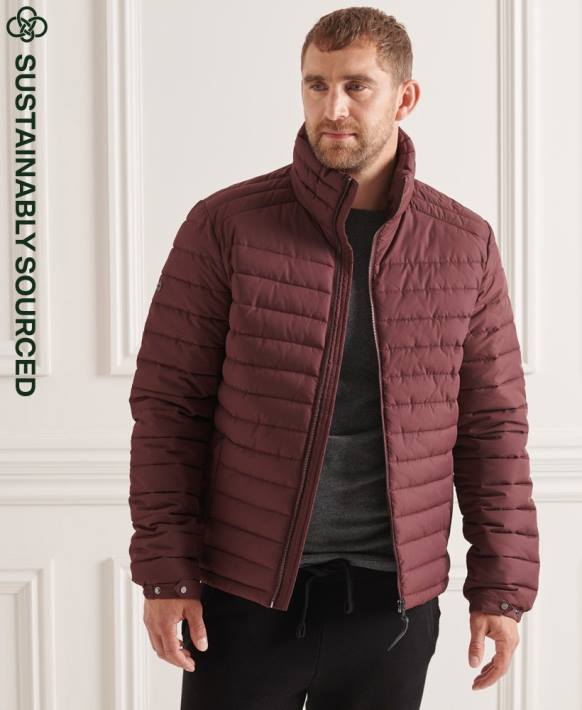erkekler Superdry kırmızı studios kapüşonsuz fuji ceket NNTB1154