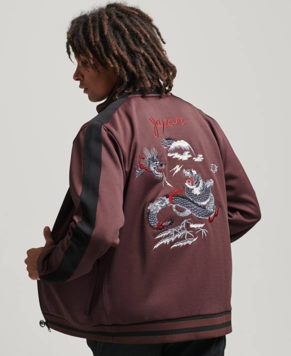 erkekler Superdry kırmızı triko suika eşofman üstü NNTB690