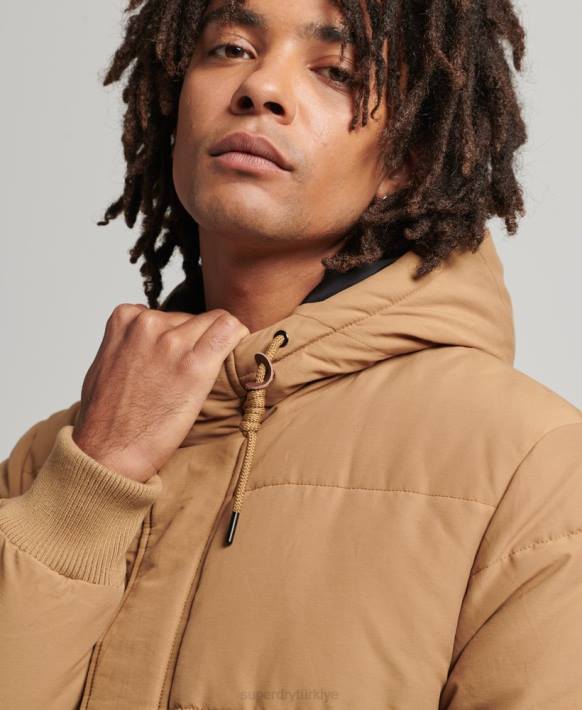 erkekler Superdry kahverengi dağ kirpi ceket NNTB4467