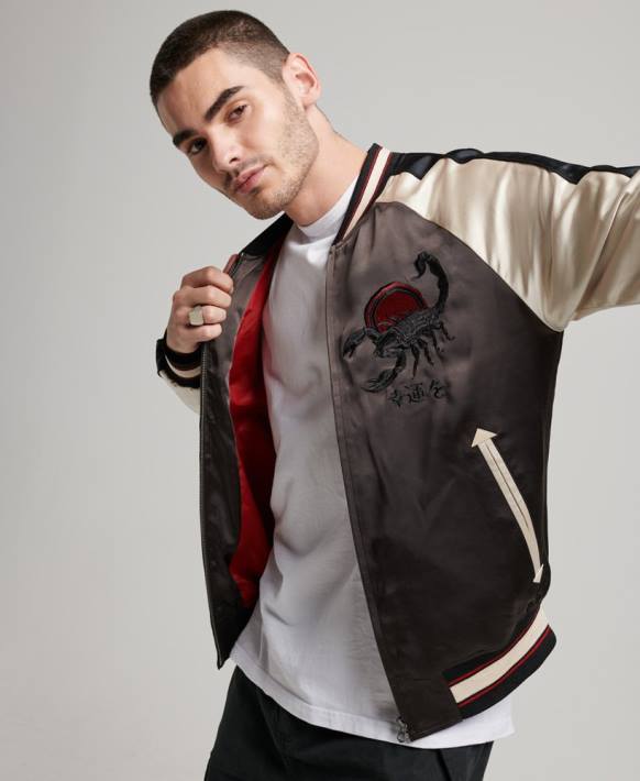 erkekler Superdry koyu gri ceket NNTB912