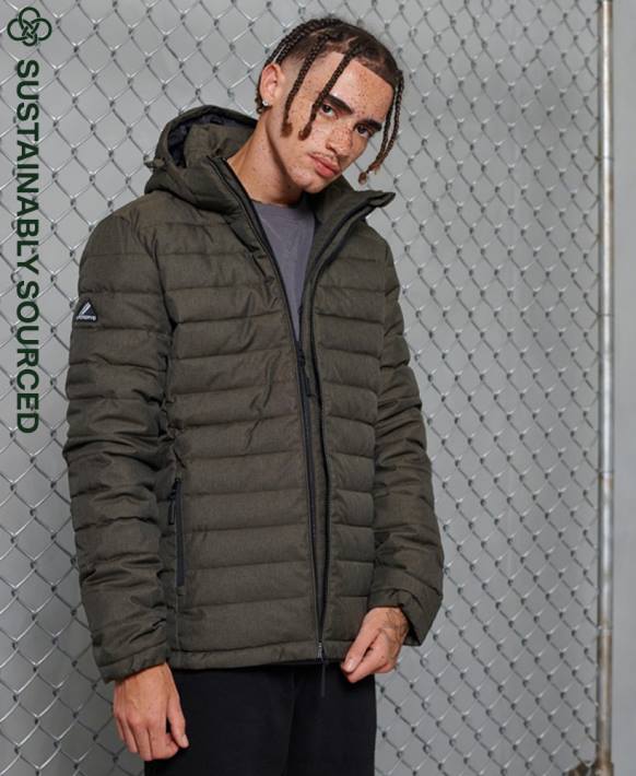 erkekler Superdry koyu gri kapüşonlu fuji ceket NNTB4731