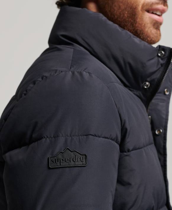 erkekler Superdry koyu gri retro şişme mont NNTB4697