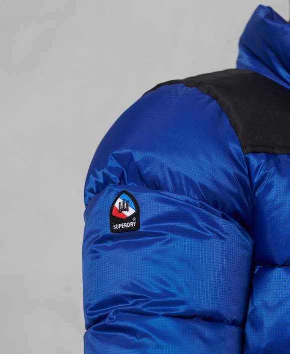 erkekler Superdry mavi Sportif kodlu şişme mont NNTB1178