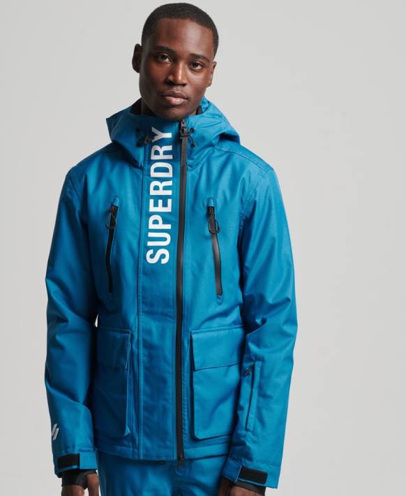 erkekler Superdry mavi kayak kurtarma ceketi NNTB1375