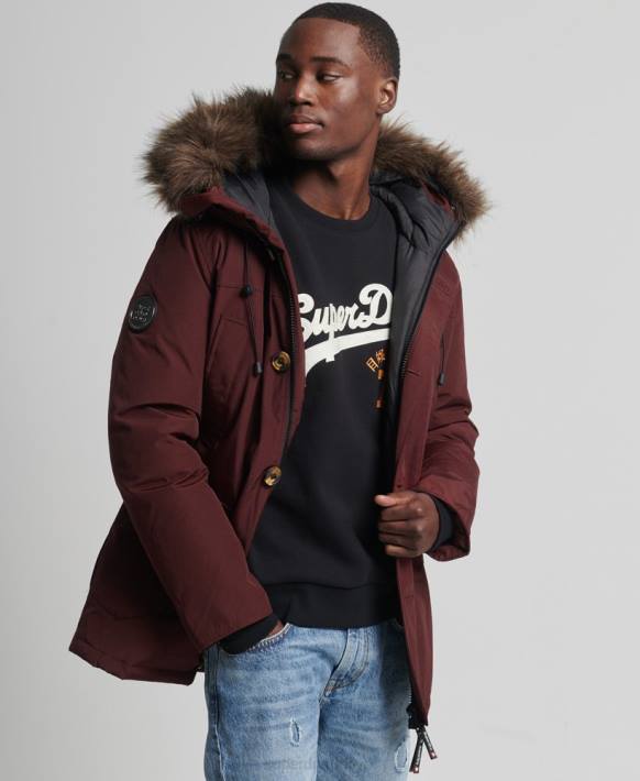erkekler Superdry mor çaylak aşağı parka ceket NNTB1185