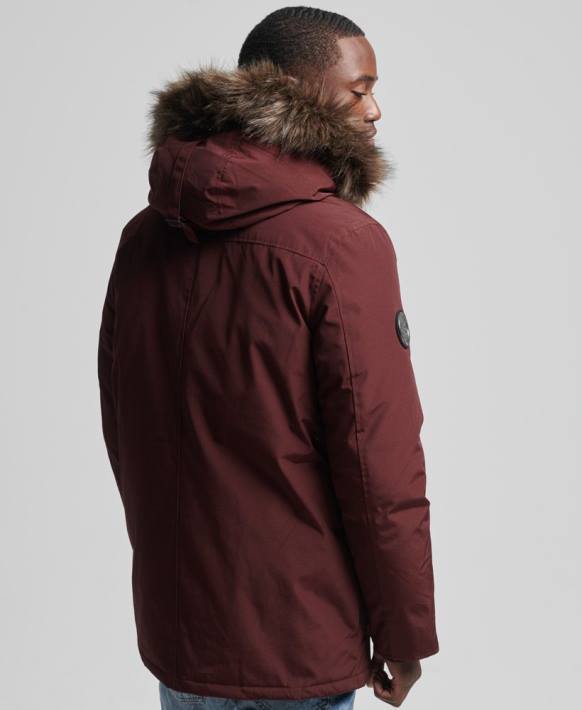 erkekler Superdry mor çaylak aşağı parka ceket NNTB1185