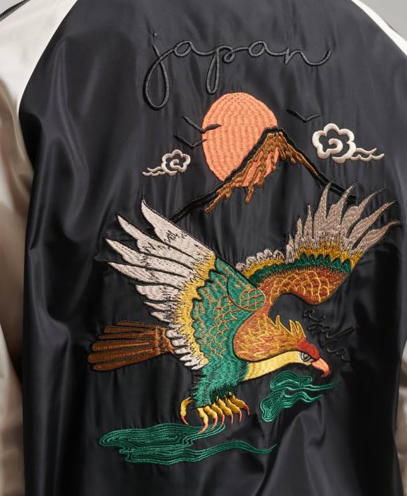 erkekler Superdry siyah eski sukajan ceket NNTB4599