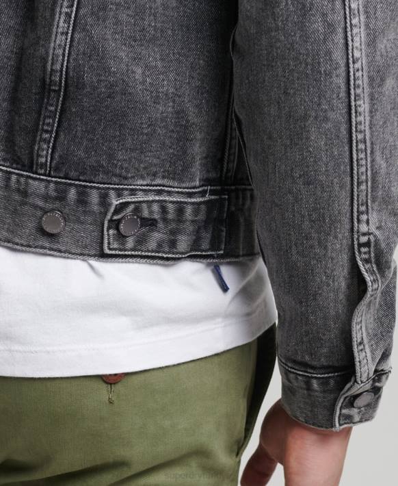 erkekler Superdry siyah haydut kamyon şoförü ceketi NNTB4530