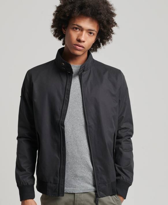 erkekler Superdry siyah ikonik harrington ceket NNTB4611