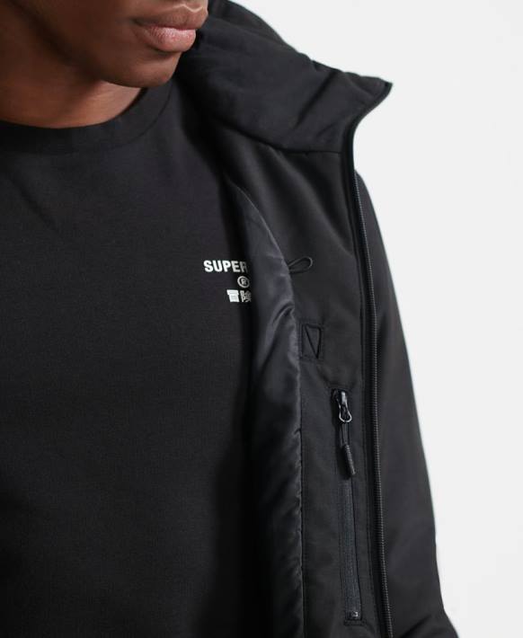 erkekler Superdry siyah nihai kurtarma ceketi NNTB6459