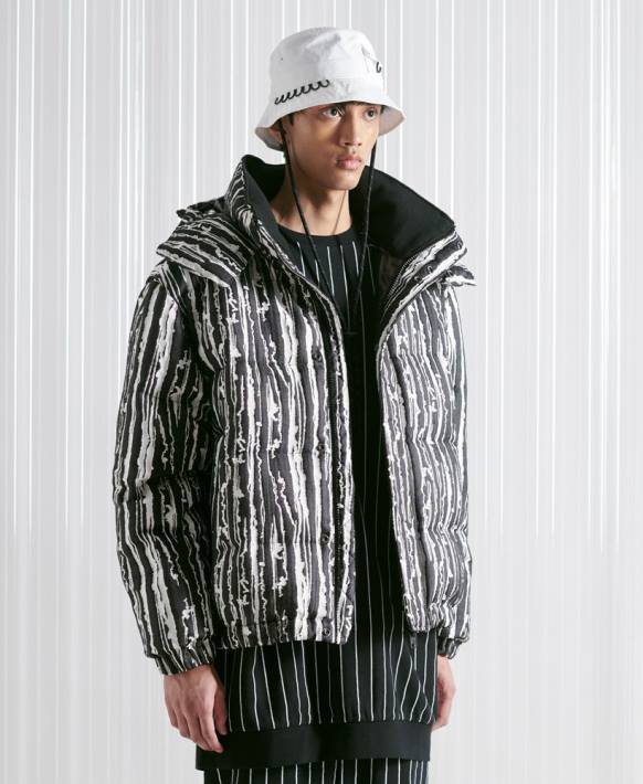 erkekler Superdry siyah sınırlı sayıda sdx aşağı jakarlı ceket NNTB4762