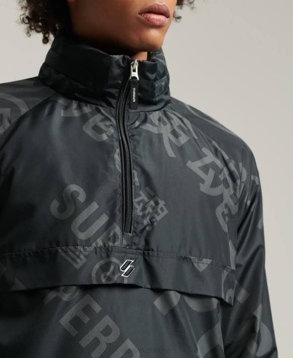 erkekler Superdry siyah temel grafik günlük ceket NNTB4550