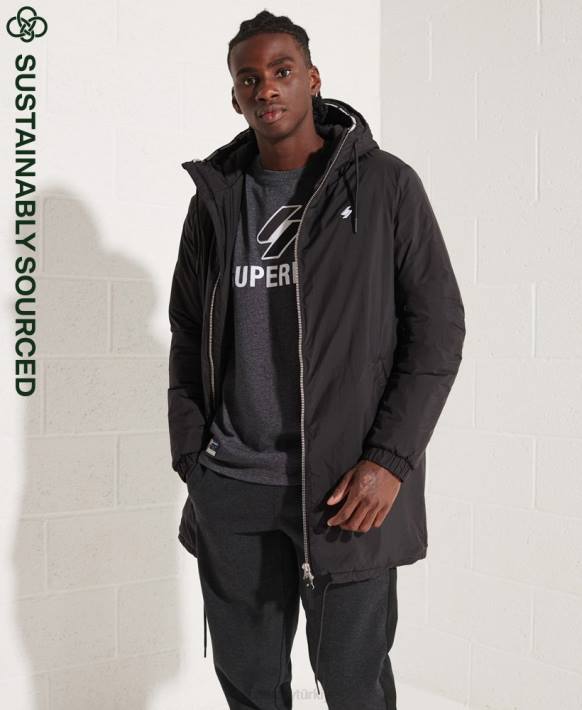 erkekler Superdry siyah touchline sd rüzgarlık ceket NNTB1151