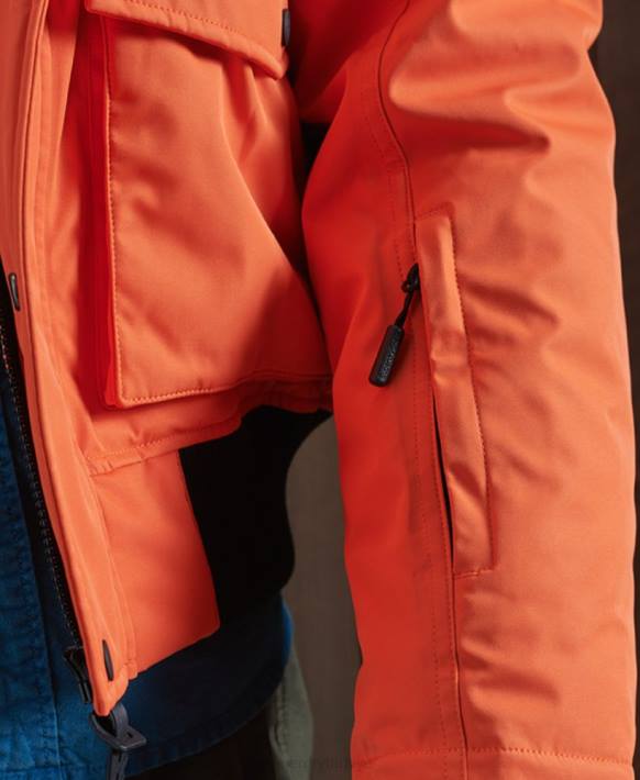 erkekler Superdry turuncu everest tüylü bomber ceket NNTB1194