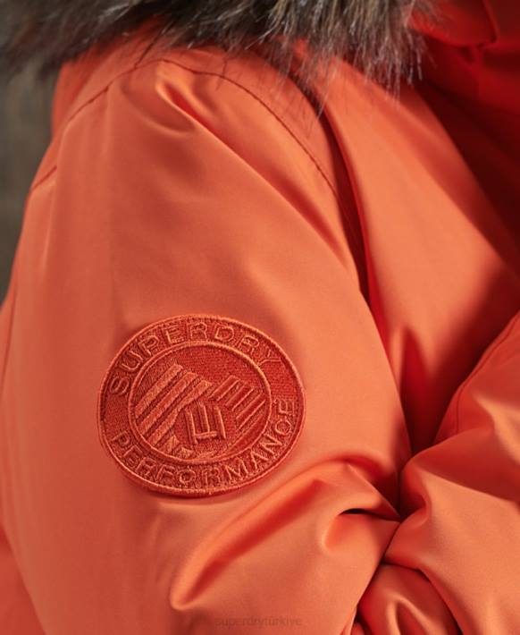 erkekler Superdry turuncu everest tüylü bomber ceket NNTB1194