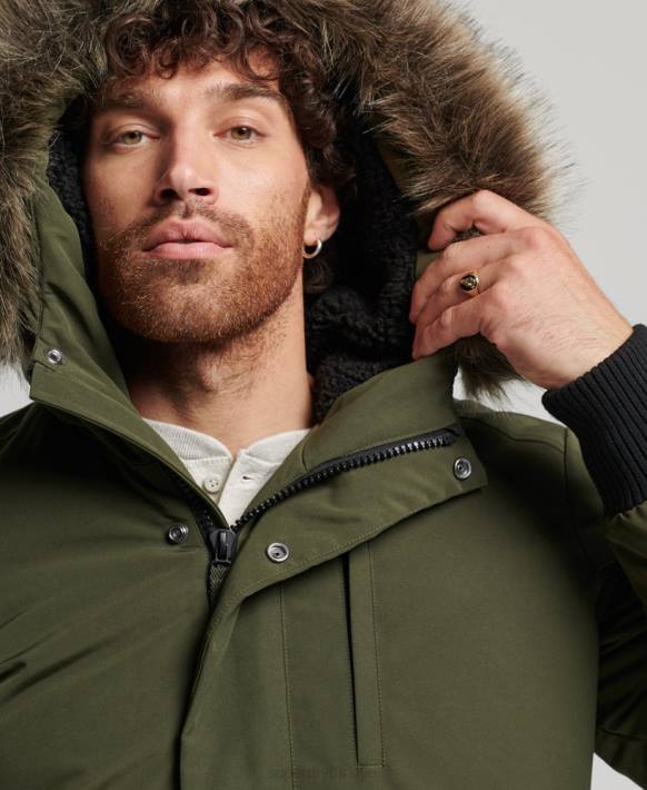 erkekler Superdry yeşil everest bombacı ceketi NNTB4497