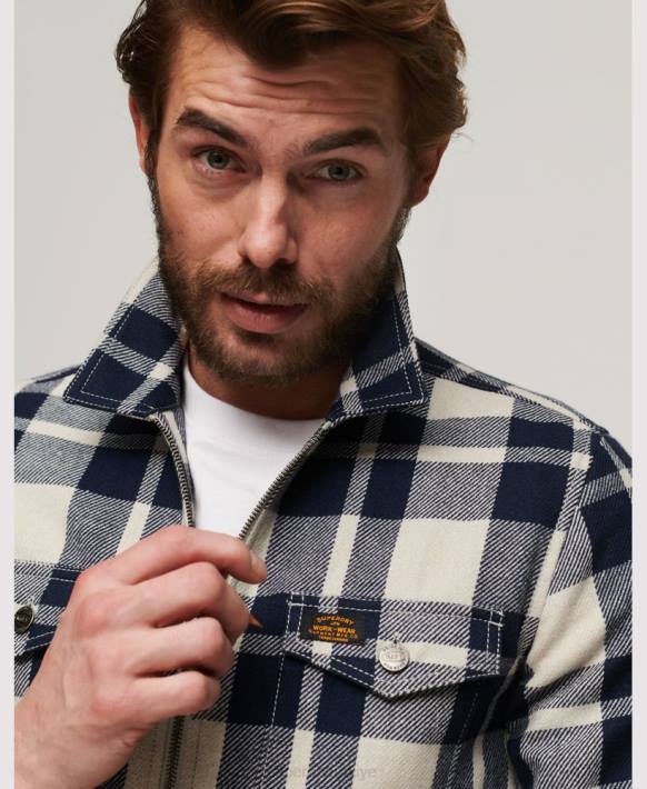 erkekler Superdry açık mavi yün fermuarlı ince ceket NNTB240