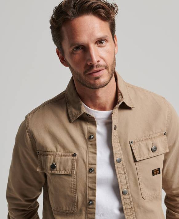 erkekler Superdry bronzlaşmak kanvas ceket NNTB140