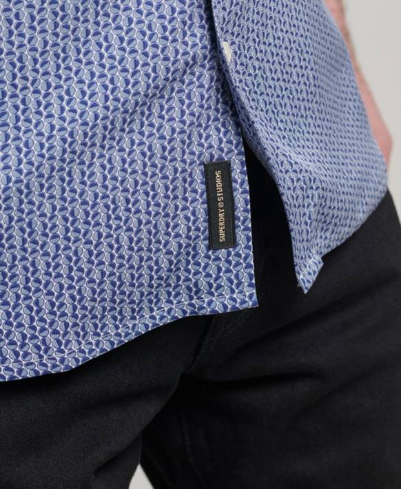 erkekler Superdry mavi 70'ler gömlek NNTB180