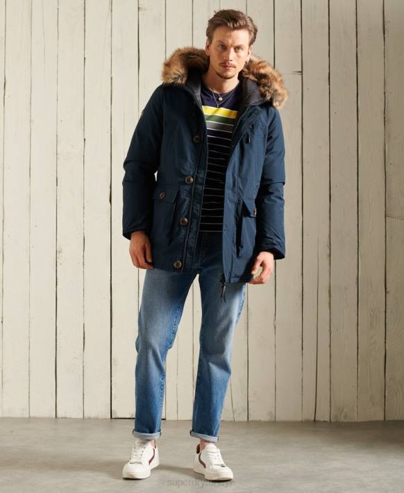 erkekler Superdry Donanma çaylak aşağı parka ceket NNTB4727