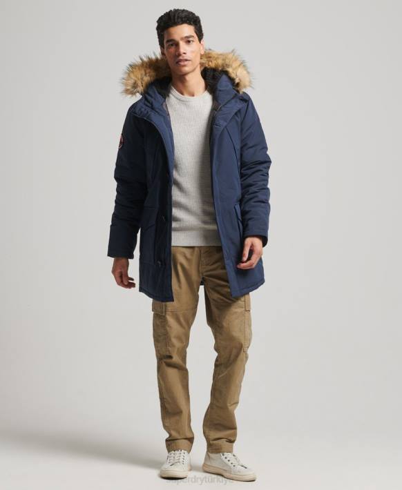 erkekler Superdry Donanma everest parka kaban NNTB1097