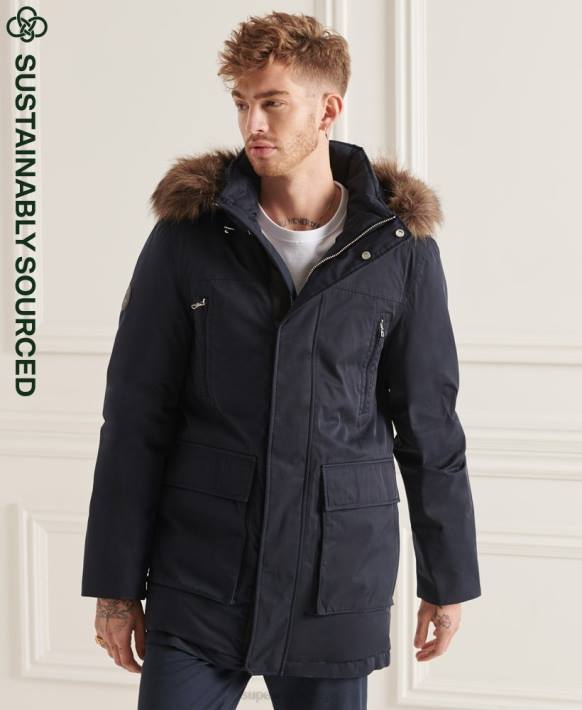erkekler Superdry Donanma studio everest aşağı parka kaban NNTB4578