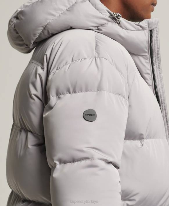 erkekler Superdry açık gri uzun çizgili nevresim NNTB1124