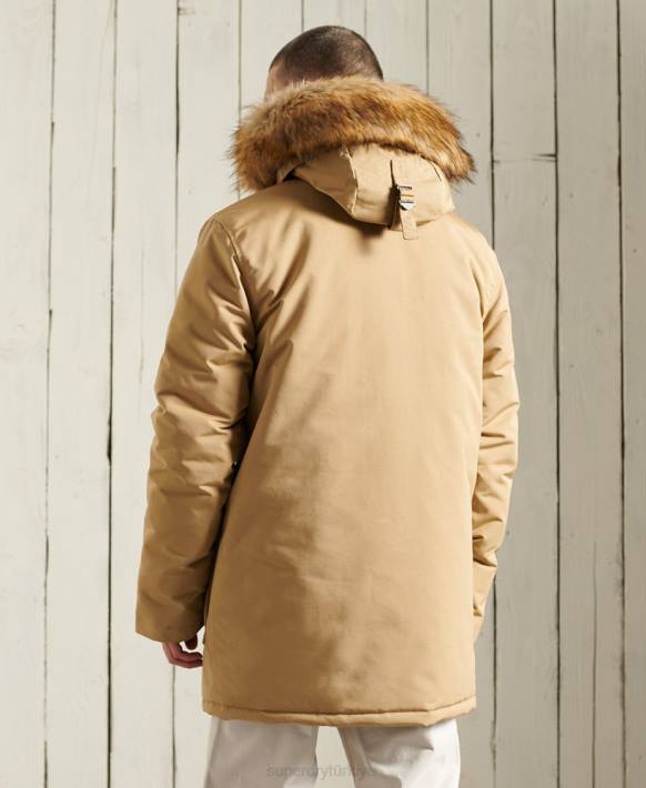 erkekler Superdry bej everest parka kaban NNTB1079