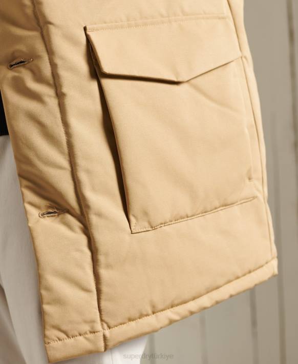 erkekler Superdry bej everest parka kaban NNTB1079