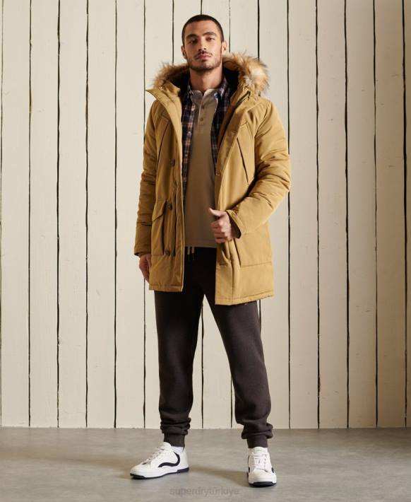 erkekler Superdry bronzlaşmak everest parka kaban NNTB4738