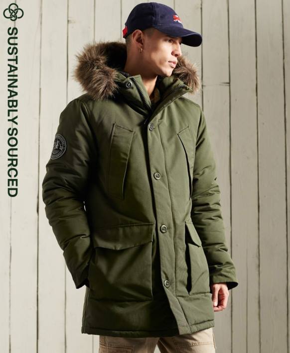 erkekler Superdry haki everest parka kaban NNTB1081