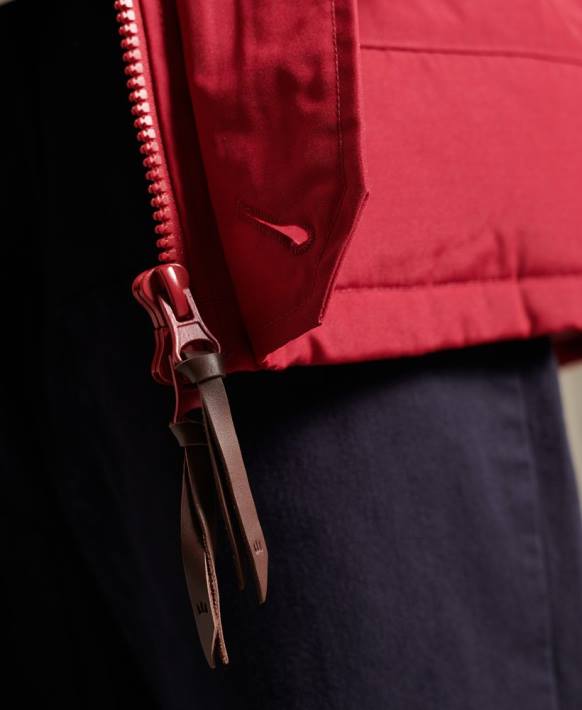 erkekler Superdry kırmızı çaylak aşağı parka ceket NNTB1175