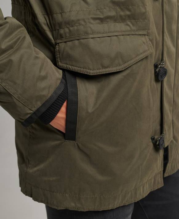 erkekler Superdry yeşil orijinal ve vintage parka kaban NNTB4573