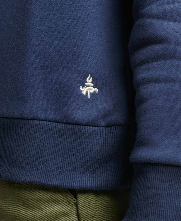 erkekler Superdry Donanma eski spor salonu atletik sweatshirt NNTB605