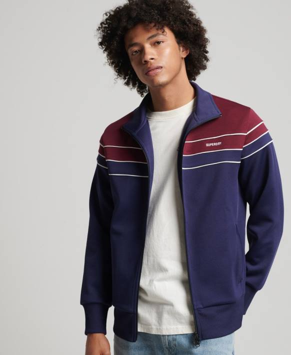 erkekler Superdry Donanma eski zip thru parça üstü NNTB834