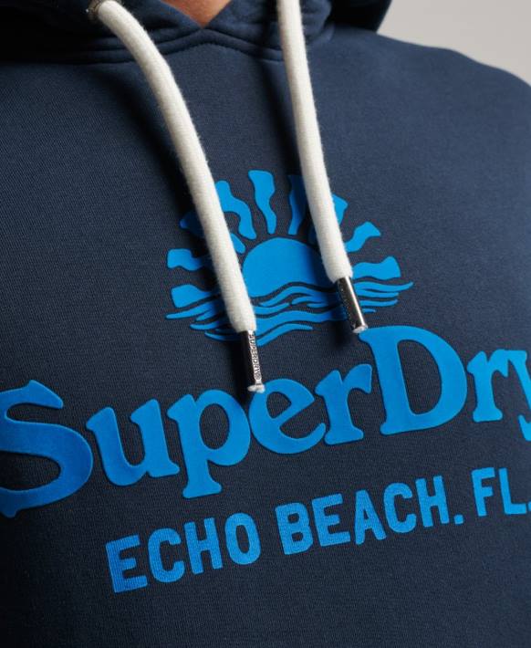 erkekler Superdry Donanma vintage mekan neon kapşonlu NNTB598