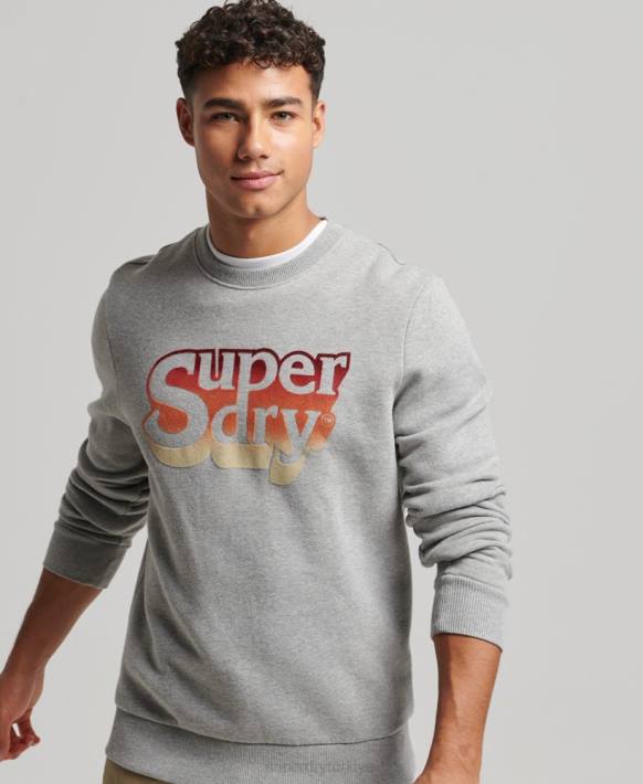 erkekler Superdry açık gri eski gölge ekibi NNTB578