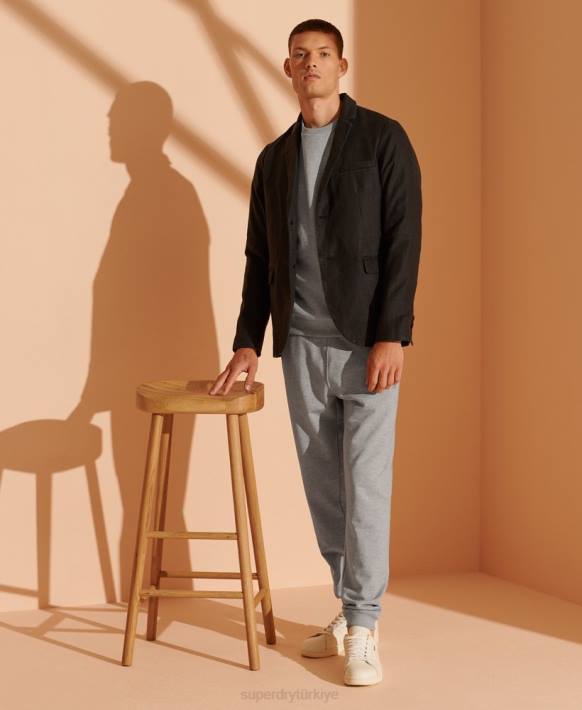 erkekler Superdry açık gri sınırlı sayıda organik pamuklu sweatshirt NNTB5220