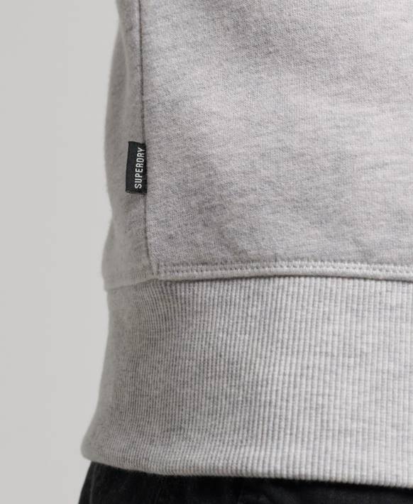 erkekler Superdry açık gri vintage logo işlemeli mürettebat sweatshirt NNTB790