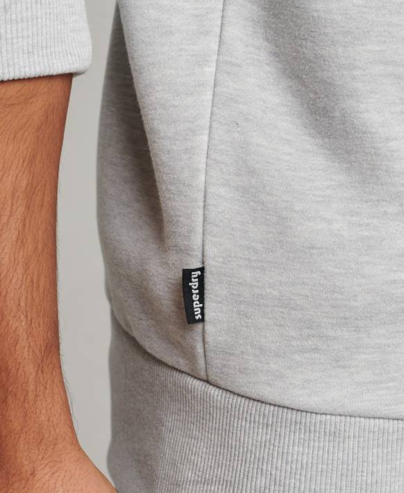 erkekler Superdry açık gri yaratıklar ekip sweatshirt NNTB65