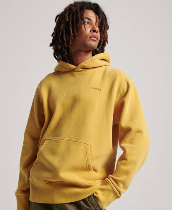 erkekler Superdry altın eski yıkanmış kapşonlu NNTB635