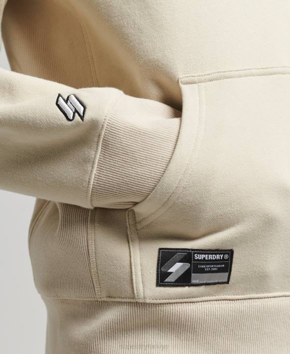 erkekler Superdry bej mikro logosu kapşonlu NNTB5997