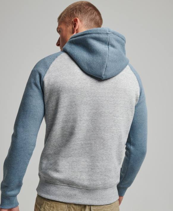 erkekler Superdry gri eski logo beyzbol kapşonlu NNTB766