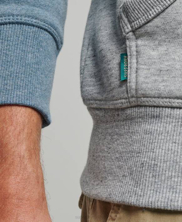 erkekler Superdry gri eski logo beyzbol kapşonlu NNTB766