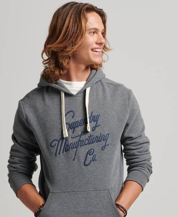 erkekler Superdry gri tarz ve yapılmış kapşonlu NNTB5158